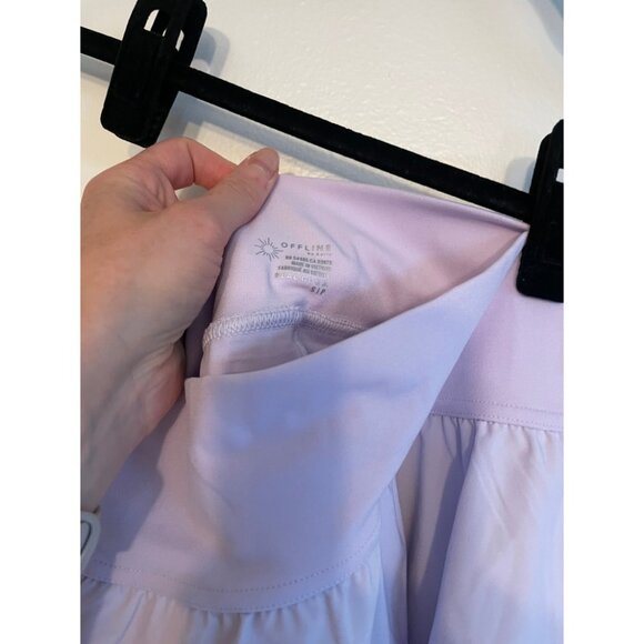 NWT OFFLINE By Aerie Real Me Flowy Skort Size S Lavender Dawn Tennis Golf Sports - Picture 9 of 10